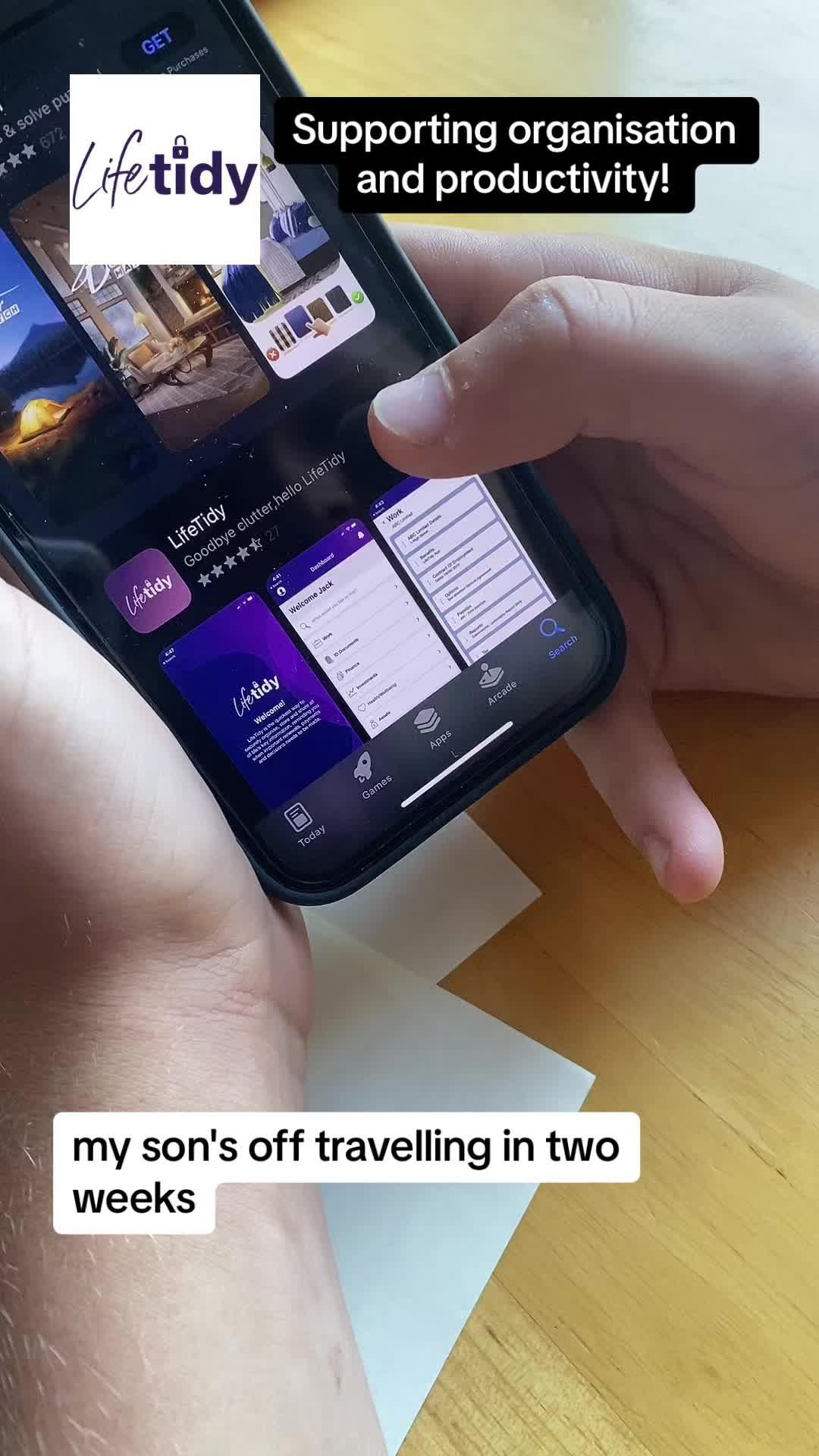 Week 3 #LifeTidy update! This week my son downloaded the app ready for travelling. We populated it with some of his documents so they are alk in ine place and it doesn’t matter where is the world he is, he will have access! #tidytok #productivityhack #productivity #organisation #lifeadmin #travelhack #dyslexicbrain #dyslexictip #joreesdyslexia #awrdyslexiasupport 