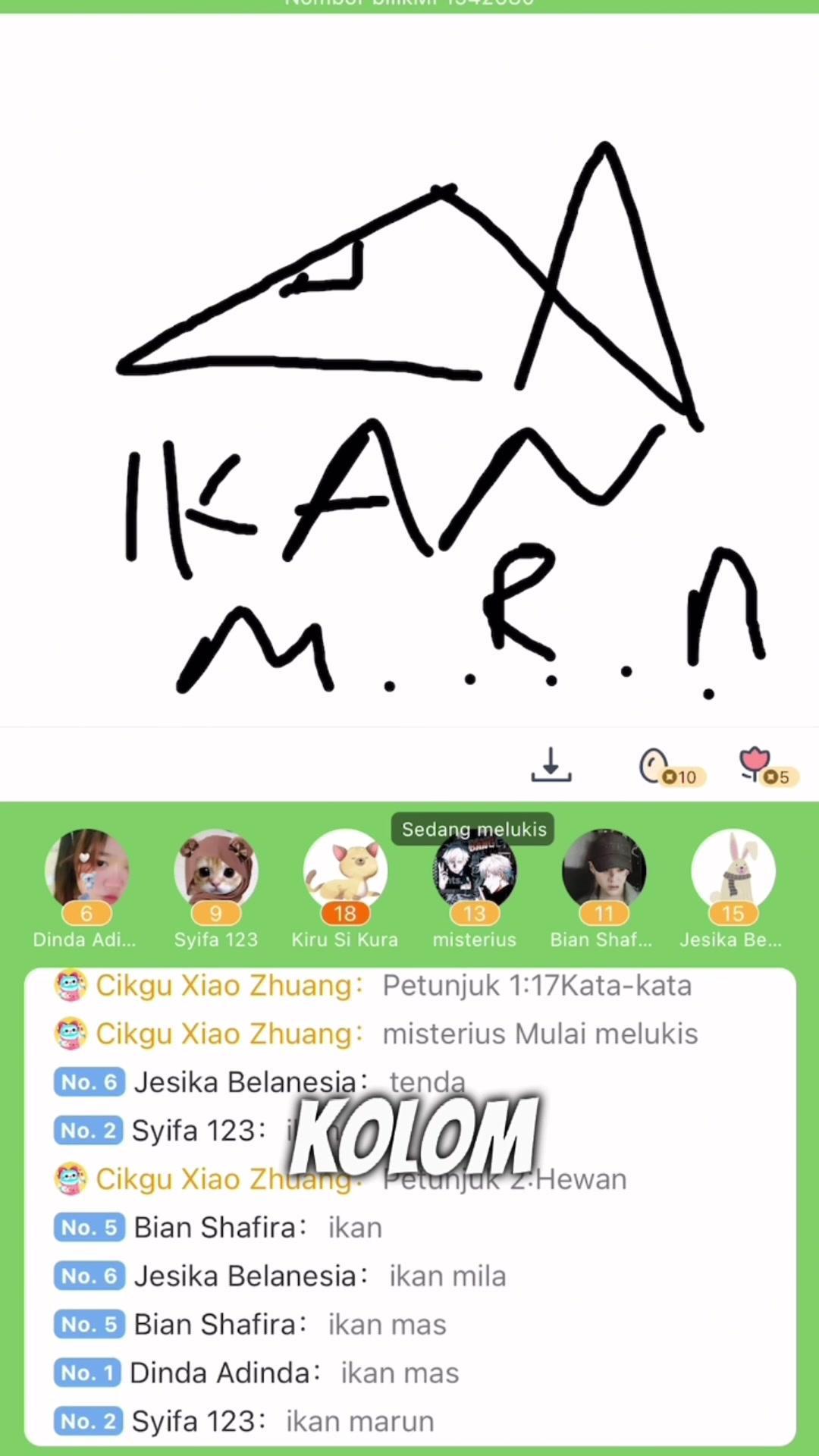 Ikan apa ituuuu?? #WePlay #KeseruanWePlay #GuessMyDraw #DrawandGuess