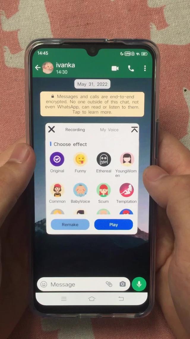 Try to change your voice！