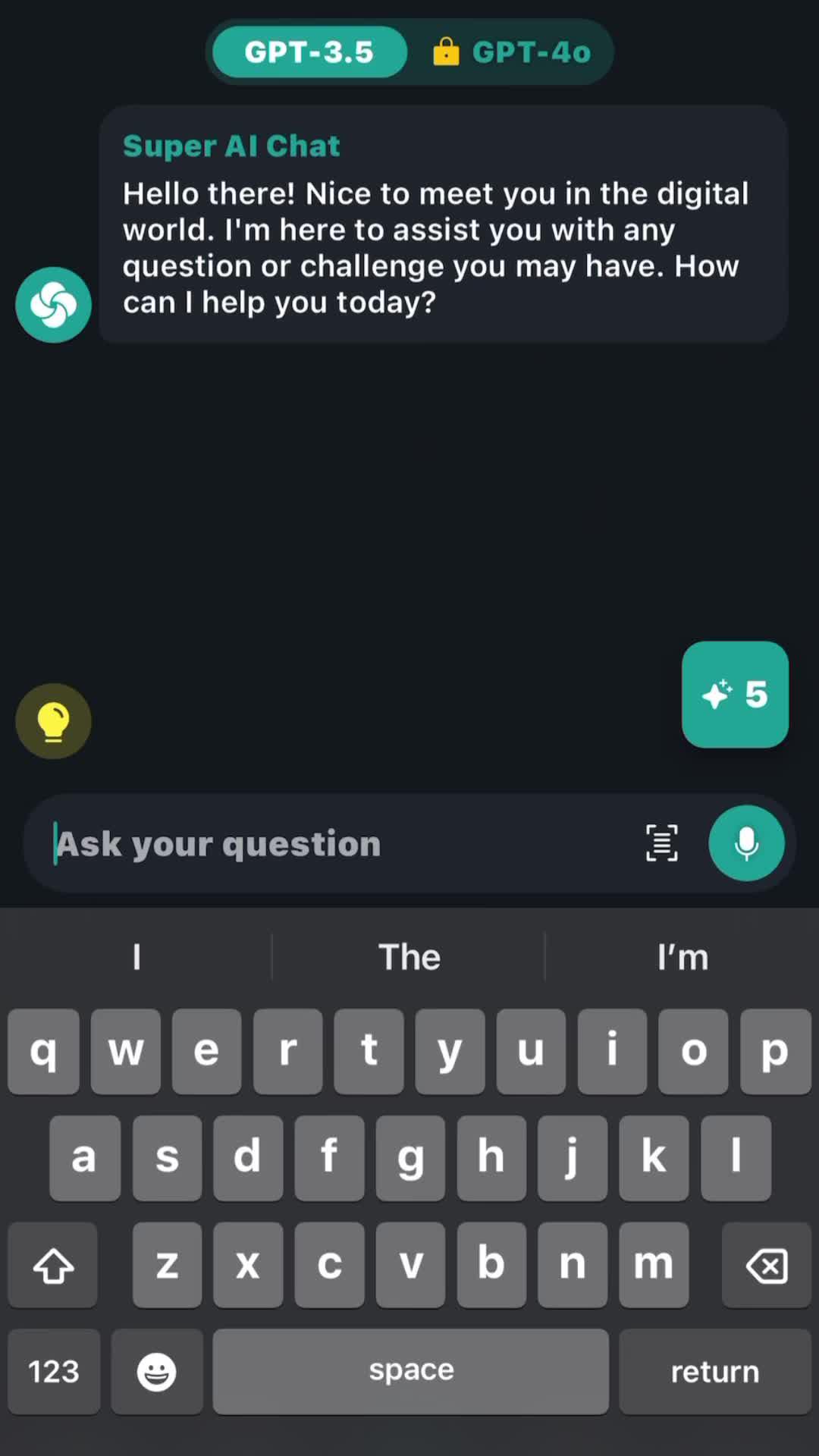 Get ChatGPT on your phone with Super AI Chat.