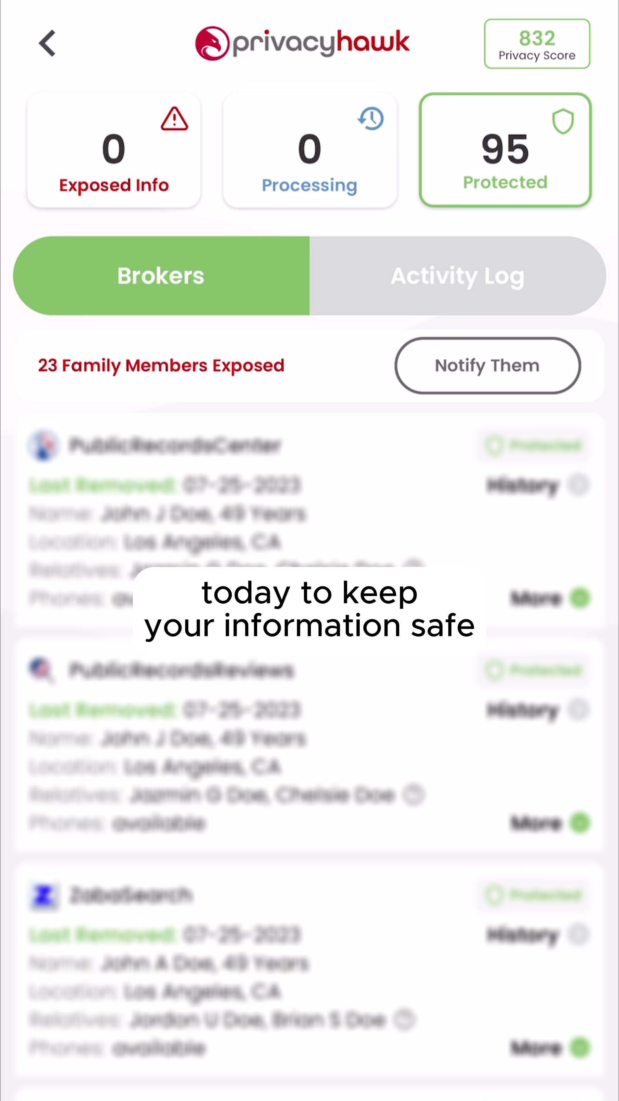 Get your personal data deleted from data broker databases...
