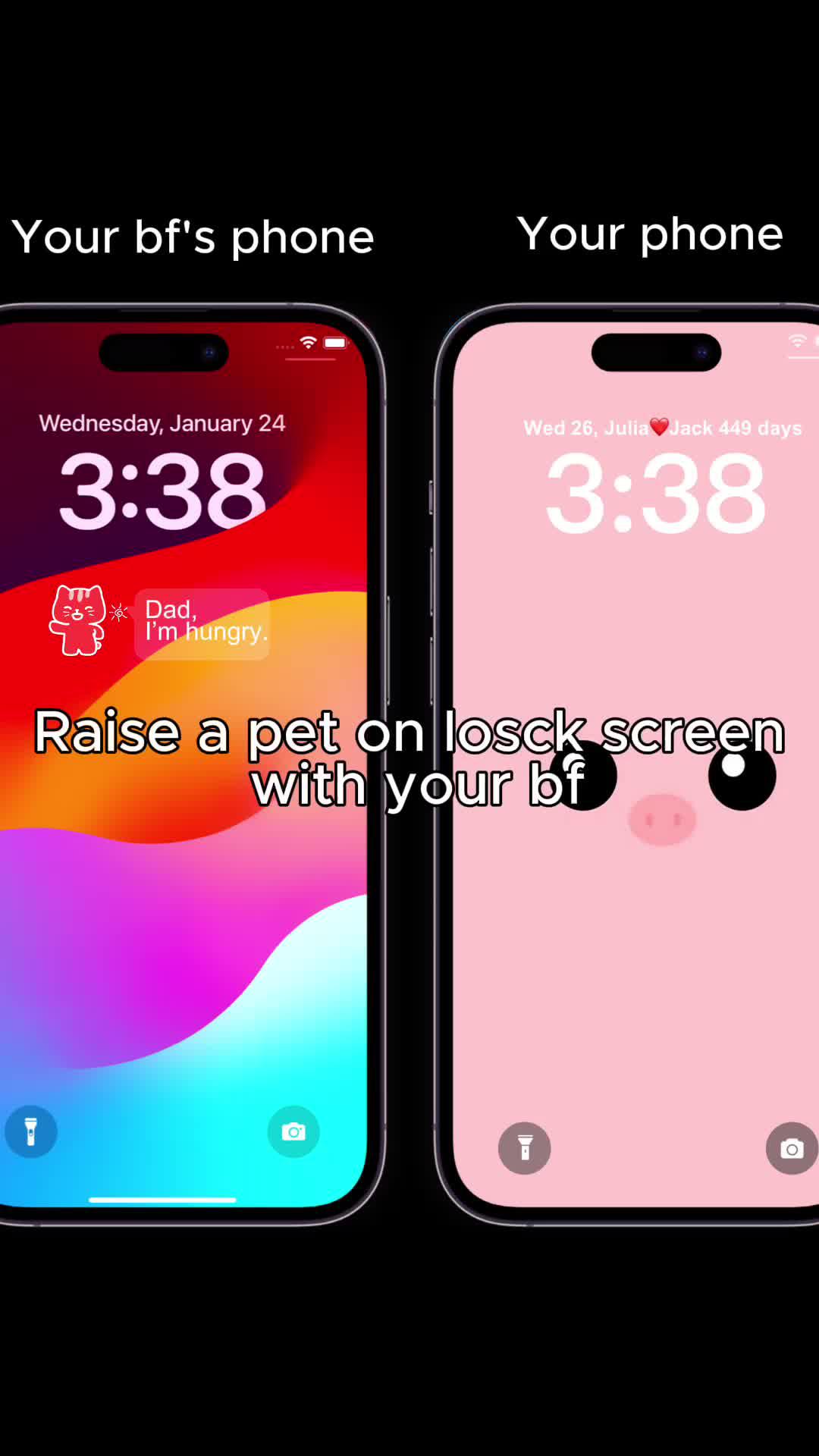 Raise a pet on losck screenwith your bf