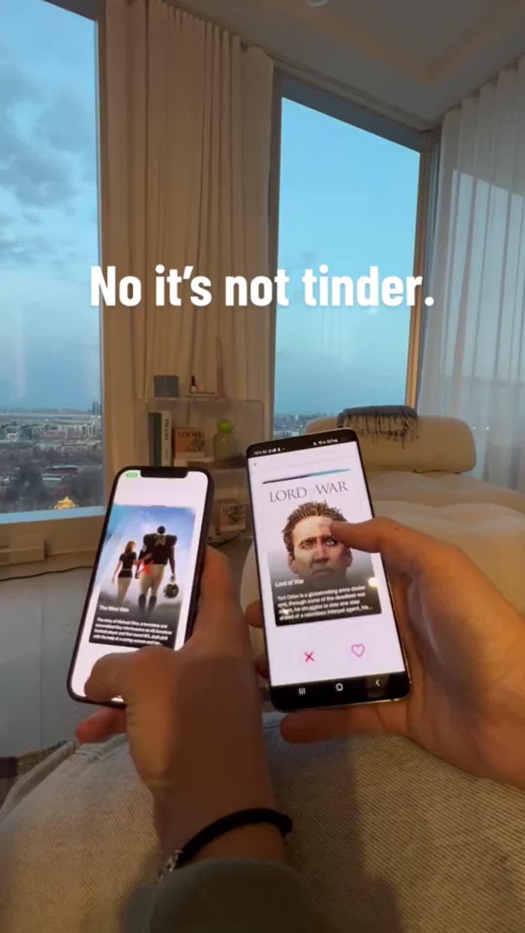 Match to watch! Swipe right to watch and left to skip!