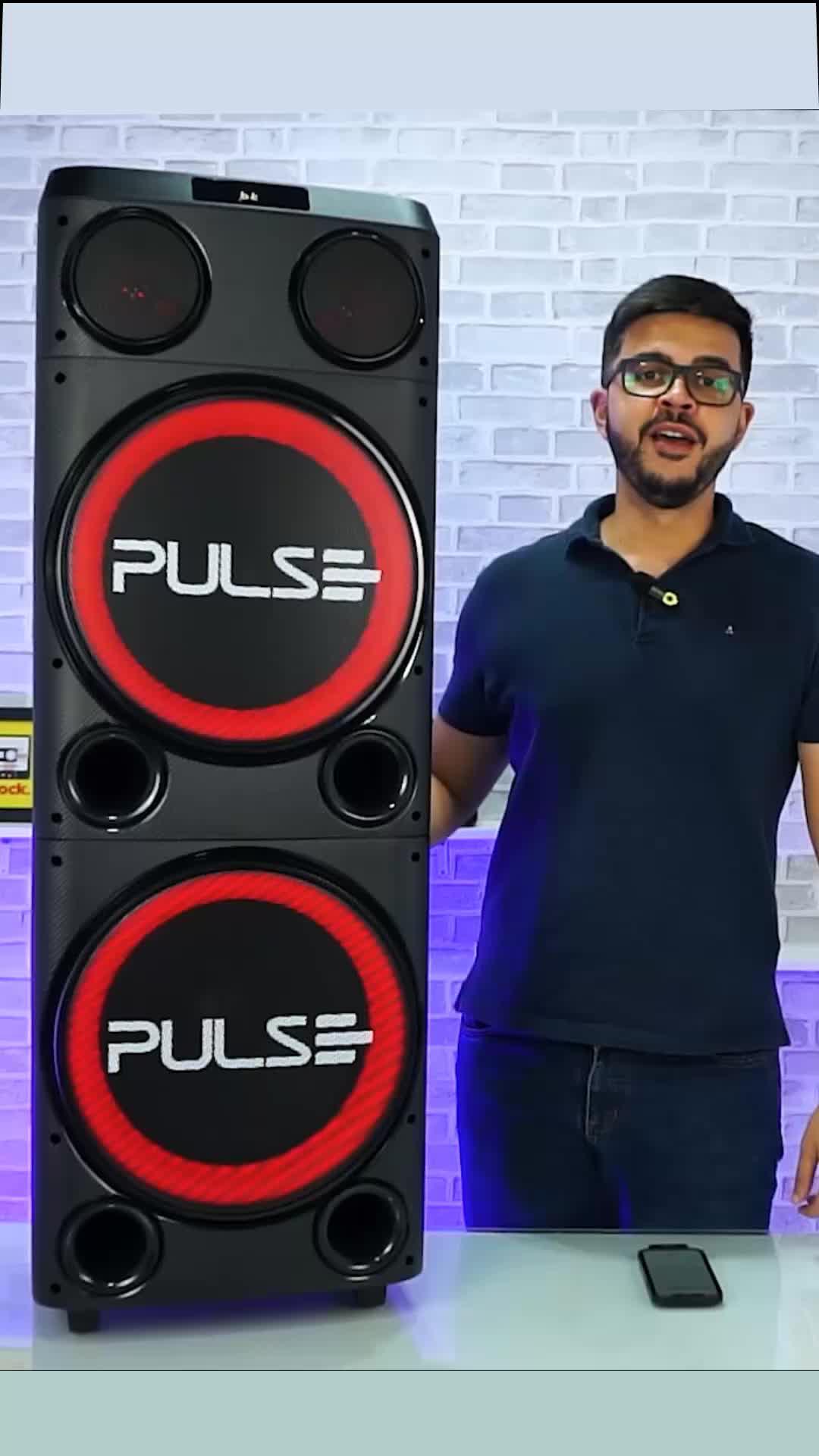 Caixa De Som Torre Pulse Double Sp508 2300w 12  Led - Bivolt