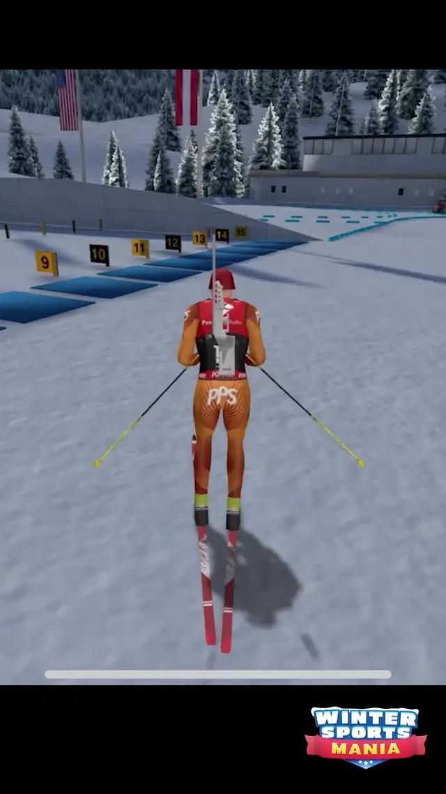 Teste dich in diesem Winter-Multisport-Spiel gegen andere wettbewerbsfähige Spieler