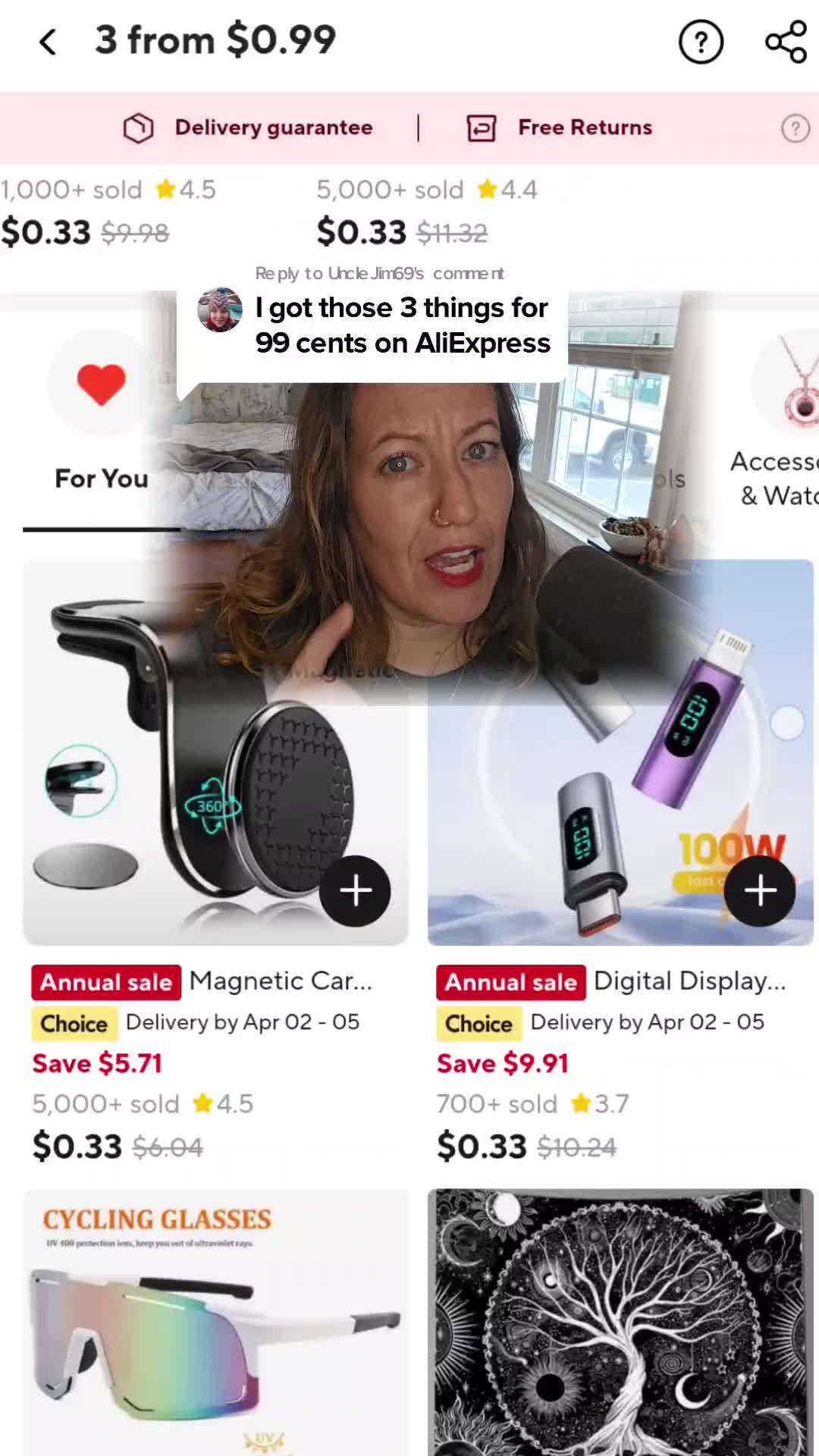 3 items for $0.99 on 1st order