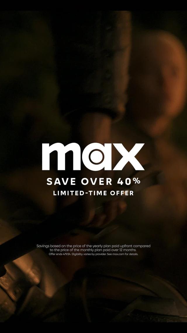 Stream fresh seasons & new series for less! Save over 40% with Max annual plans. Limited time only.