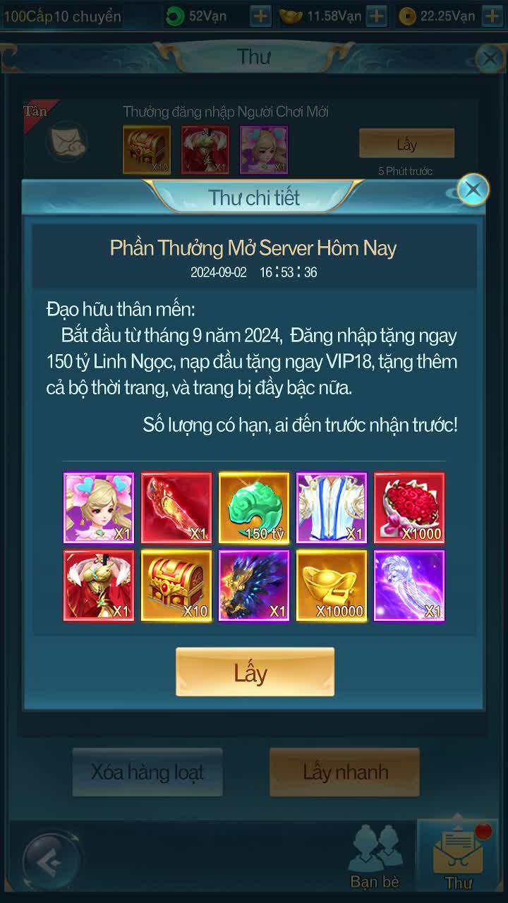 Huyết Ảnh Song Sinh- Thần Trang Đỉnh Cấp+ Tọa Kỵ Thần Thú+ Cánh Bậc 9+ 60 triệu KNB - TẶNG HẾT!