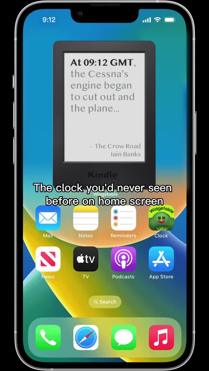 Clock widget on your home screen