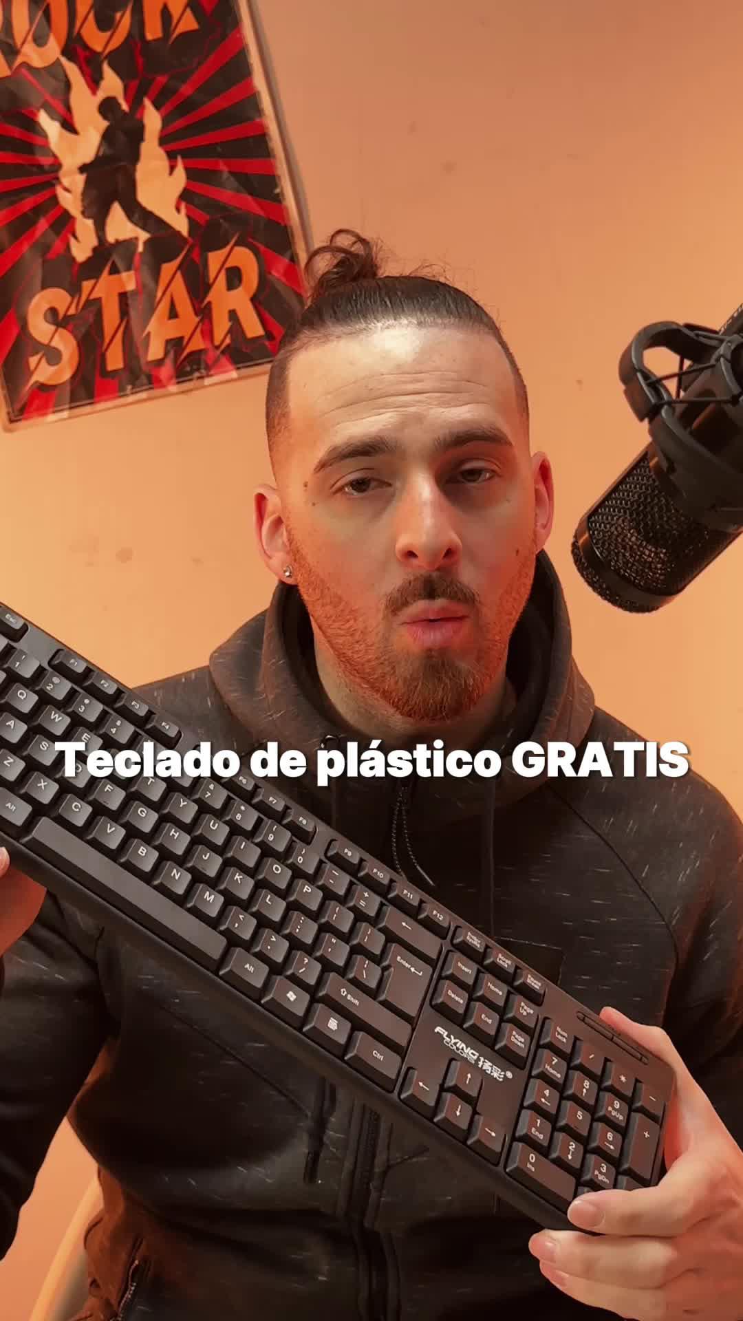 ✨Teclado de plástico GRATIS #TecladoUSB #EstiloYFunción #CómodoYEficiente #SetupDeEscritorio #AccesoriosDeComputo #TemuTech #EscribeConEstilo #GadgetsImprescindibles