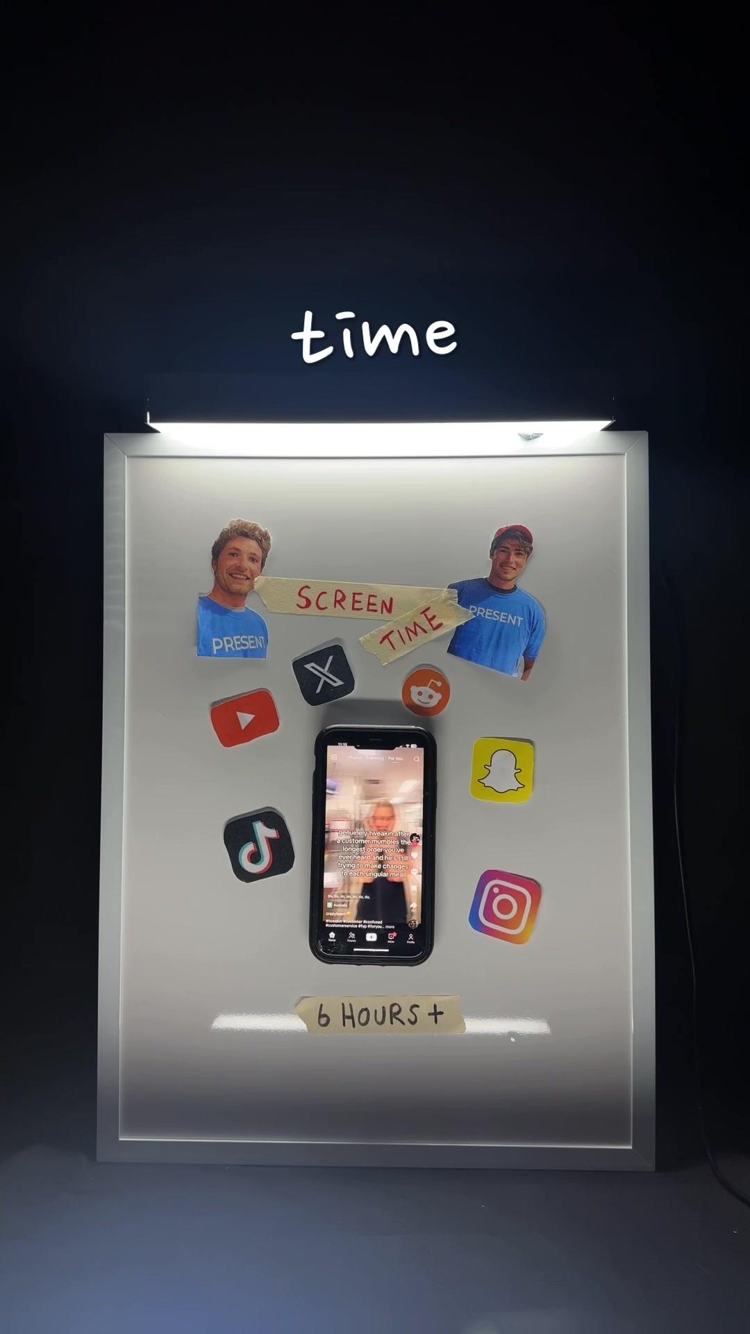 the average person will spend over 20 years of their life on their phone. don’t be average, be present 🫡 #screentime #mentalhealth #productivity #bepresent