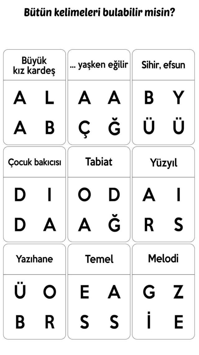 Çapraz bulmaca oyunu