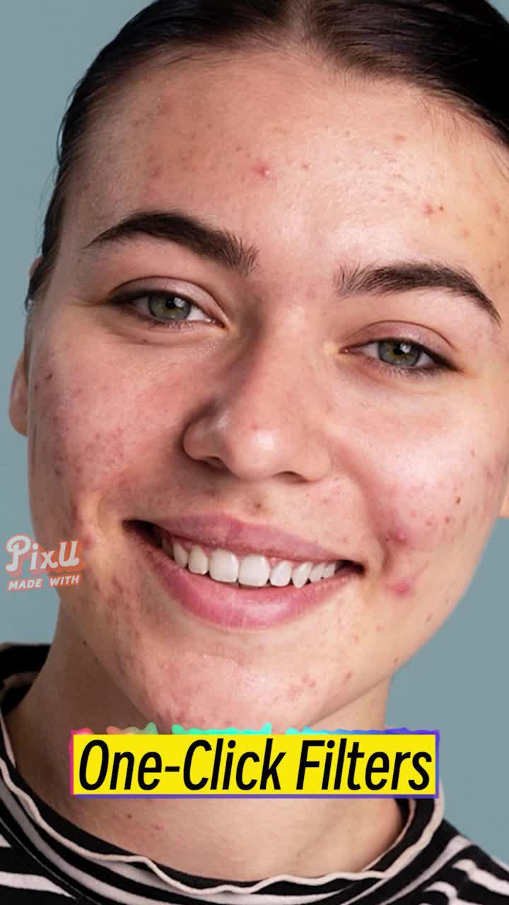 One-click beauty filters! Try it out at Pixu!