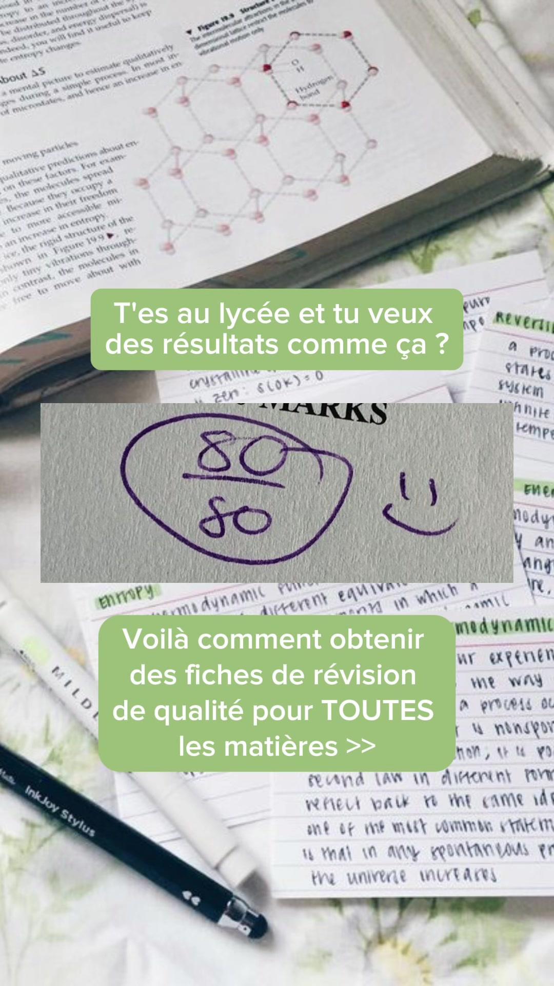 T'es au lycée et tu veux des résultats comme ça… #f#fichesderevisionf#fichesderevisionsk#knowunitys#studytokers#studytoka#aideauxdevoirsm#meilleuresnotese#ecolec#collegelycee  