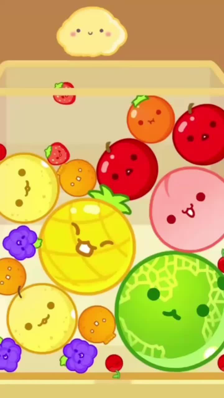 最終目標は合体して大きなスイカになることです!