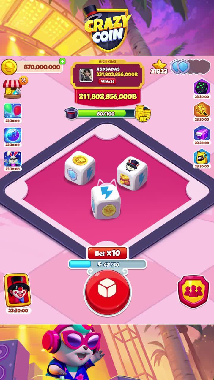 Attack , steal , build , download Crazy Coin！