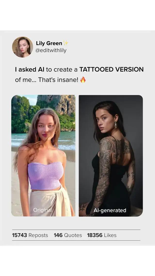 Create Tattoo version of yourself with AI