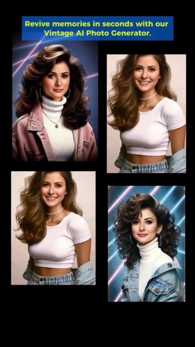 Turn your selfies into vintage style or images with hundreds of different themes