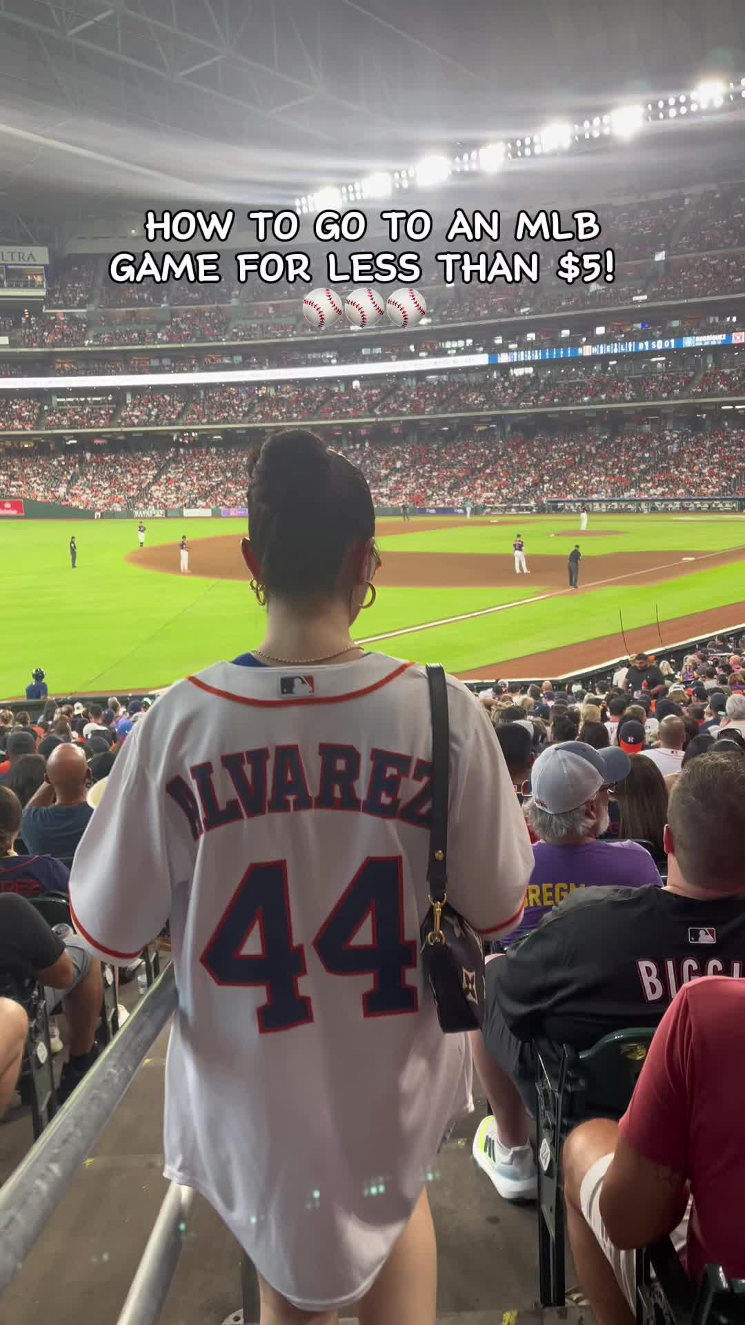 how to get the best deals for MLB games! baseball season is here and this is such a cute & affordable date night idea — i can’t wait to be back in Houston for another game. i’ve been using the @Gametime app for most of my entertainment experiences (concerts, sports events, etc) for almost a year now and the deals on their are really unbeatable! #gametimeapp #houstonastros #baseballgame #lastminutetickets #houstontx #datenightidea #htx #mlb 