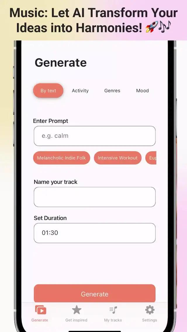 Release your creativity with our Artificial Intelligence Music Generator.