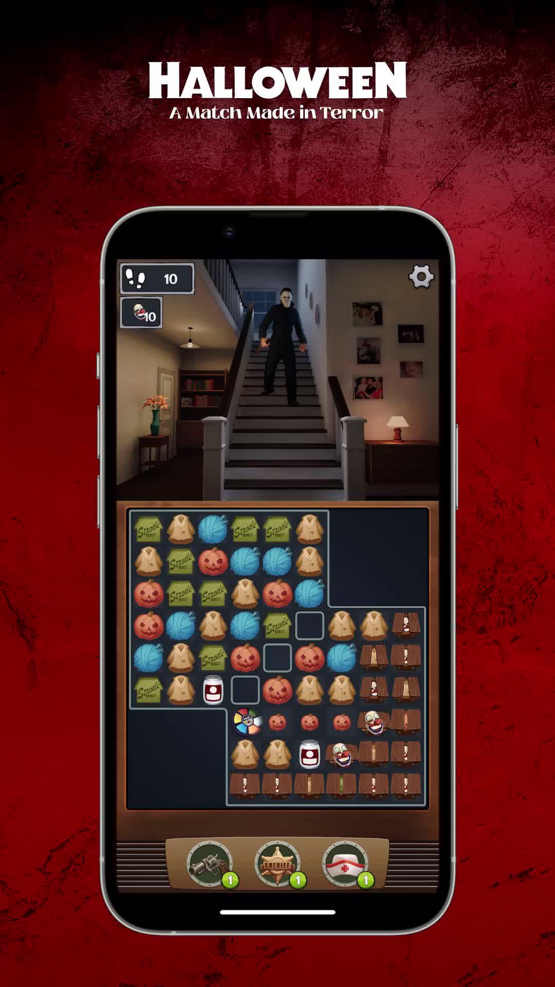 Escape Michael's Clutches - Match Your Way to Survival! Play the official Halloween game.