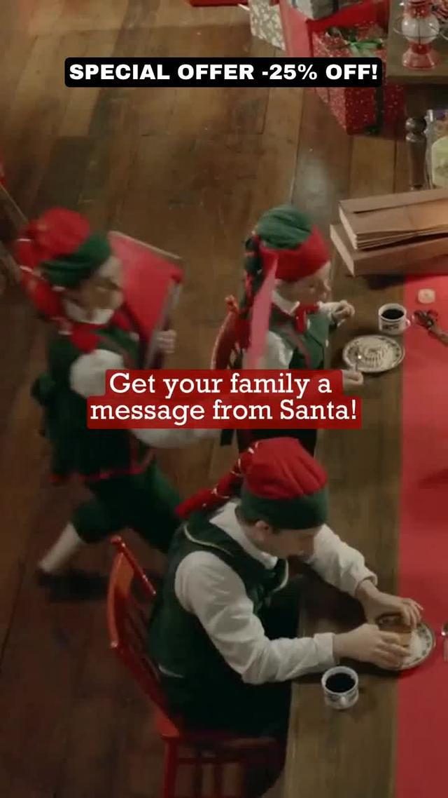25% off Special Offer - get access now to 100+ personalised messages from Santa!