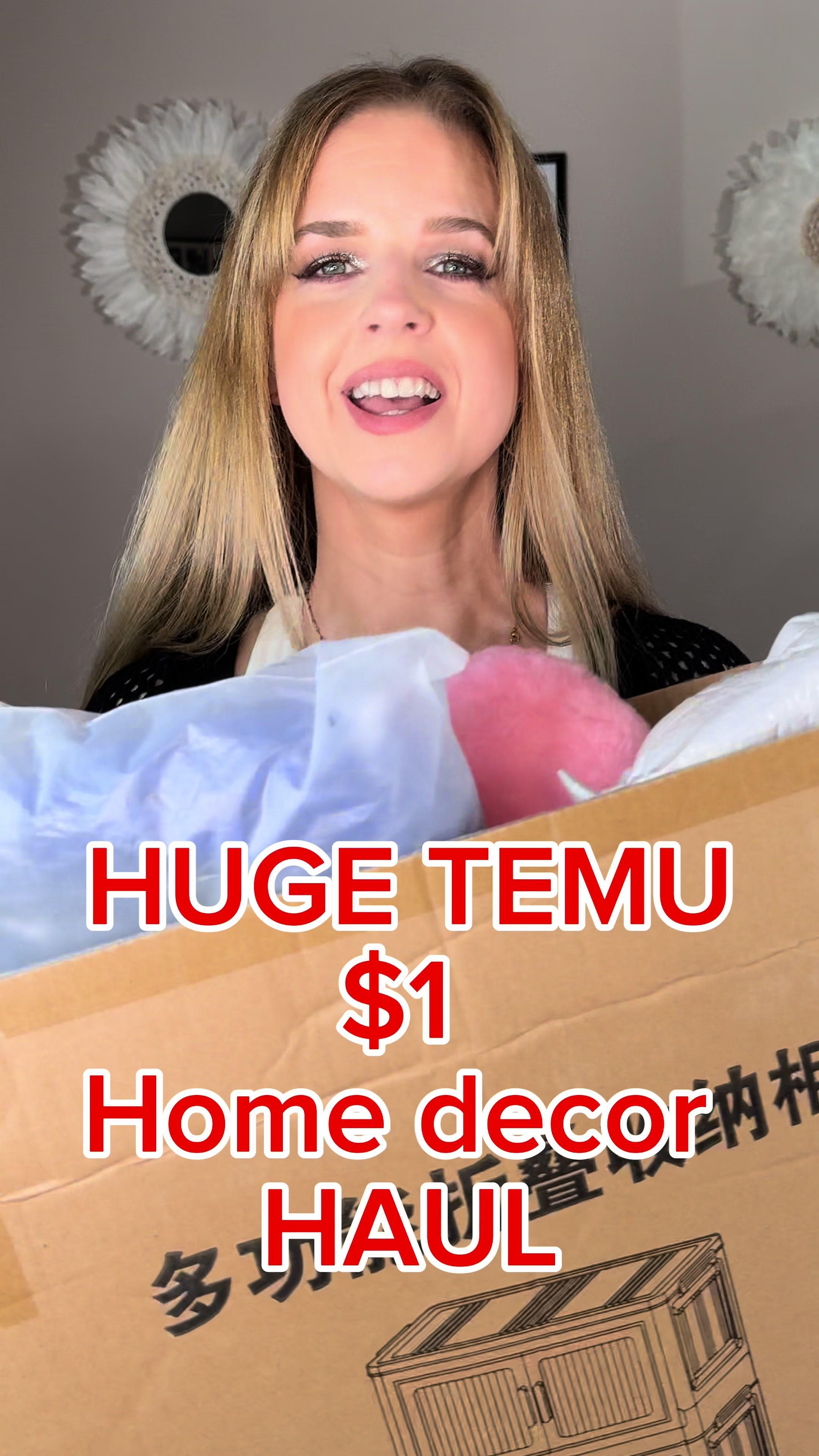 $1 HOME DECOR HAUL WITH @Temu  Download TEMU APP  and Search Code*dpx5995* to get any of the items in this video for only $1 (new app users only) Shipping takes less than 2 weeks!  #temu #temumusthave #temufinds #temucode #ledlamp #hose #pillow #pink #canopener #makeuporganizer #deals #bigsale #temuhaul #temumusthaves #beautymusthaves #homedecor 