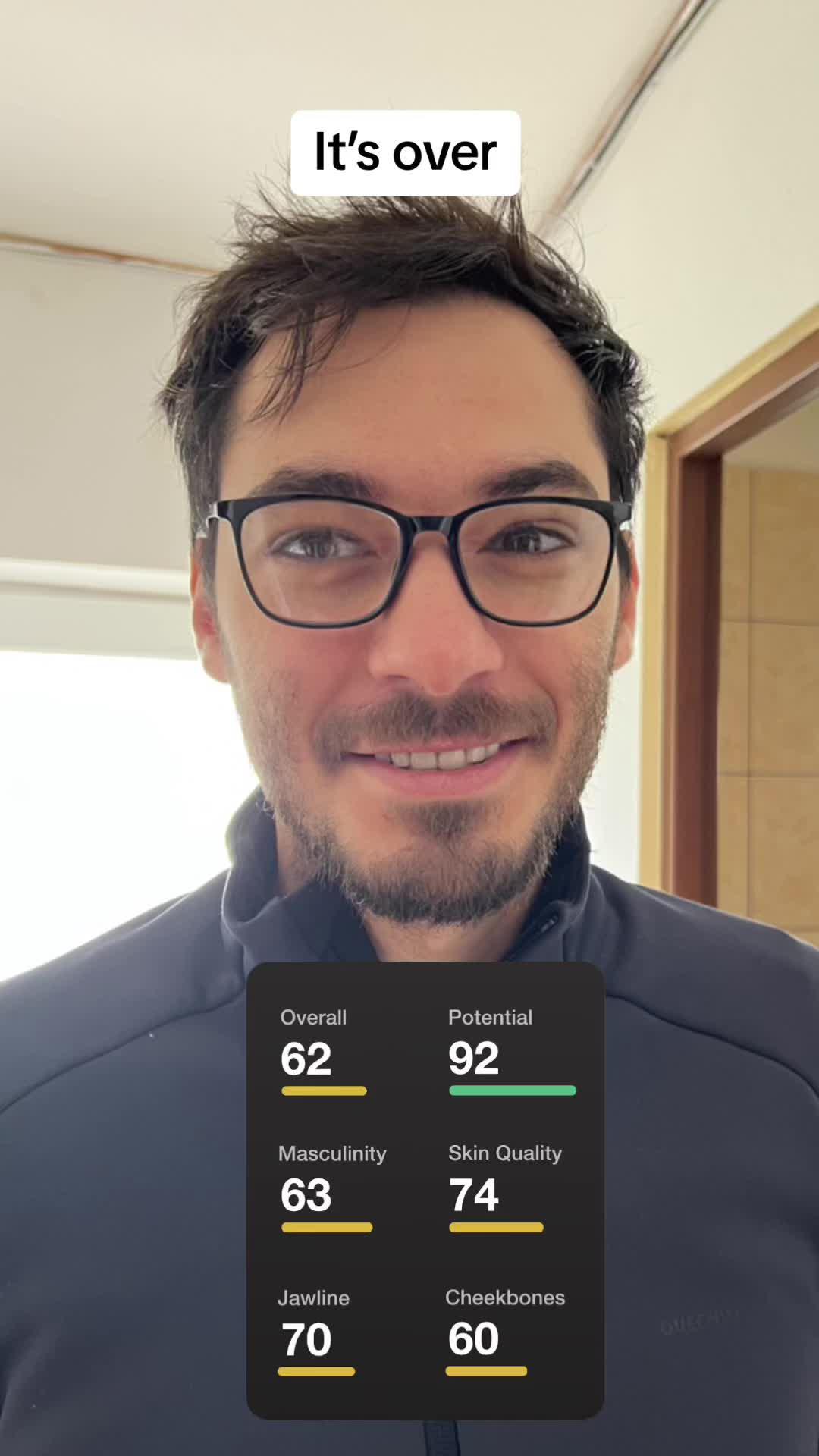 Bro put in some effort and it wasn’t over in the end 🗿 #looksmaxxing #rateyourlooks #rateme 