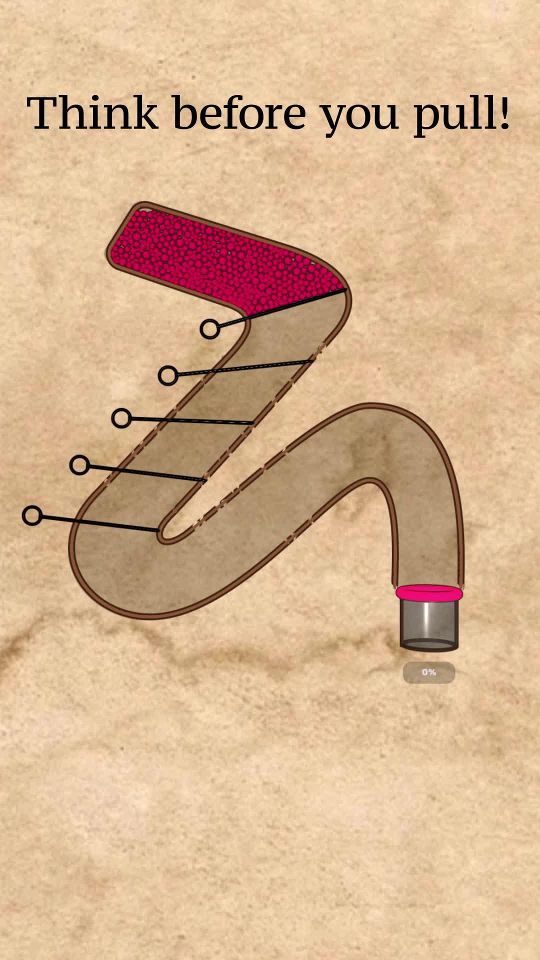 Release the pin to drop balls.