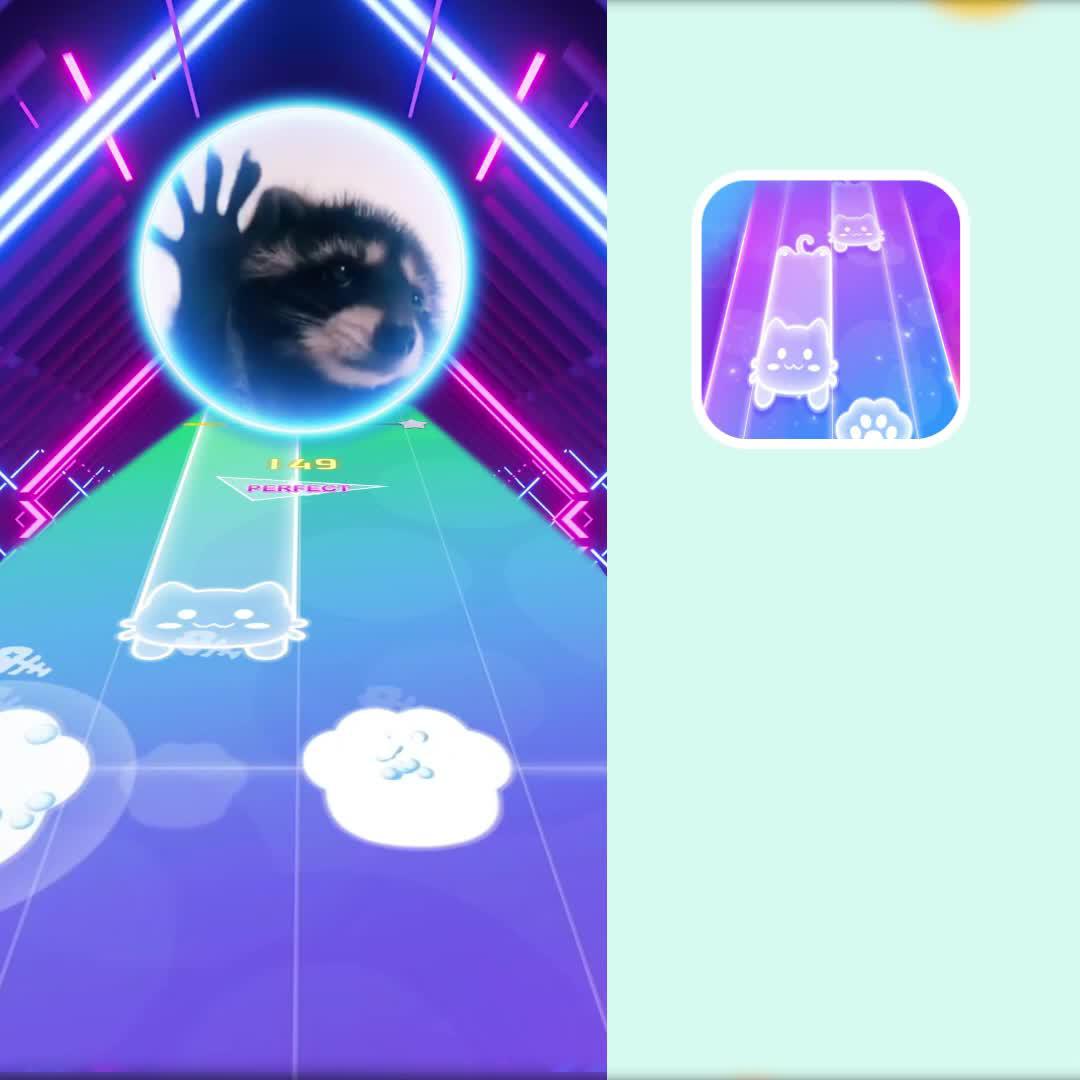 Follow the beat and pass through the tiles!