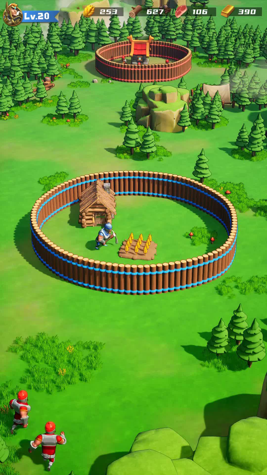 マップ上には資源がたくさん。領地を拡大して、故郷と呼べる場所を作ろう。