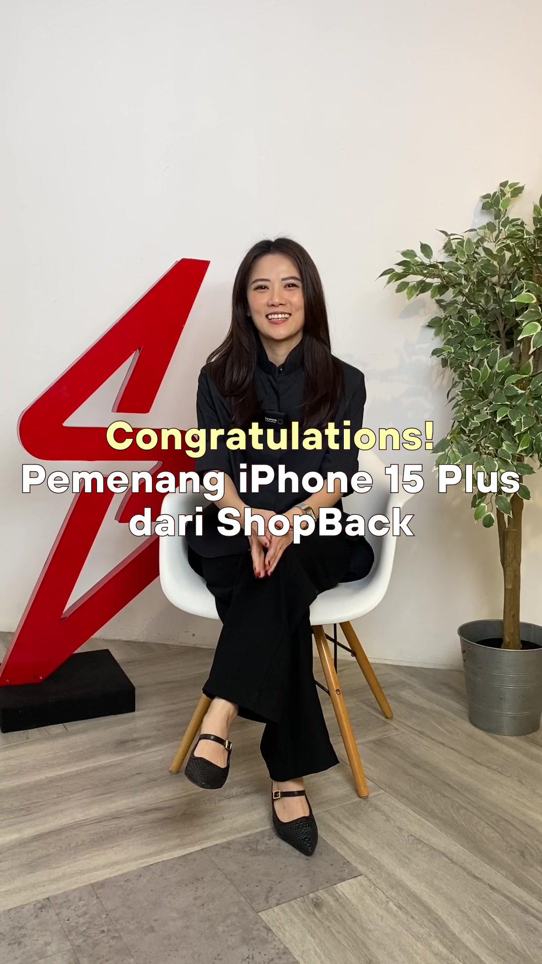 Selamat untuk Christine dari Tangerang yang berhasil menangin iPhone 15 Plis GRATIS dari Misi Belanja ShopBack 🤩👍🏽📱 Buat Sobat ShopBack yang pengen menang juga, ikutin terus Misi Belanja yang ada di aplikasi ShopBack* 🤩 Klik link di bio❤️ *disclaimer: Misi Belanja ShopBack yang resmi hanya ada di aplikasi ShopBack ya. Harap berhati-hati jika ada ajakan atau menemukan Misi Belanja di luar aplikasi ShopBack yang mengatasnamakan ShopBack dari pihak yang tidak bertanggung jawab. #BukaShopBackDulu