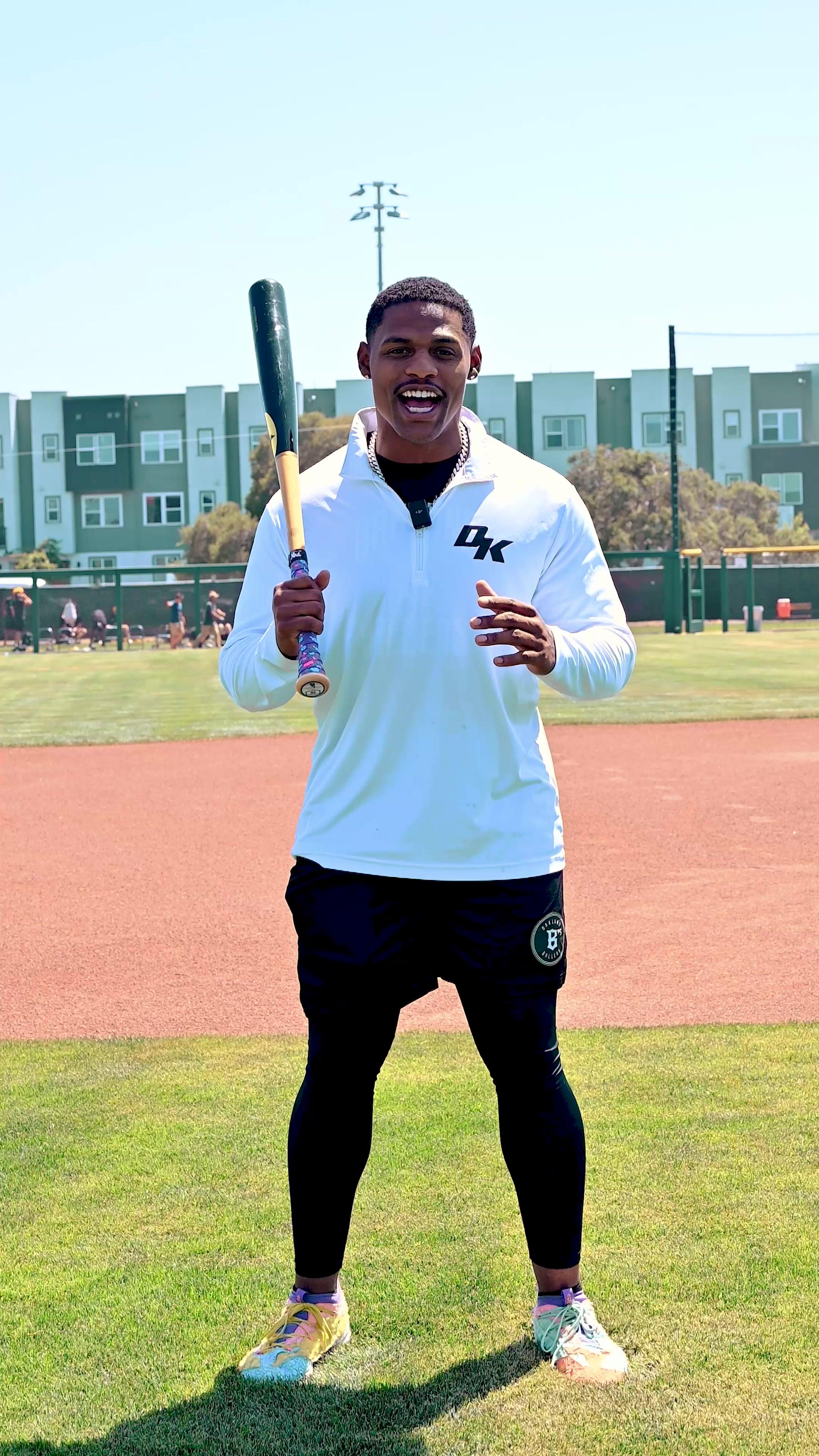 Can you outhit the Big Leaguers? Download the Diamond Kinetics App and play 1v9 to find out! Compete against a new lineup of MLB hitters every week in a hit distance challenge 💪 Beat the MLB 9’s hit distance for a chance to win a prize pack! DK. GAME ON. @Swings with Jenk ⚡️⚡️