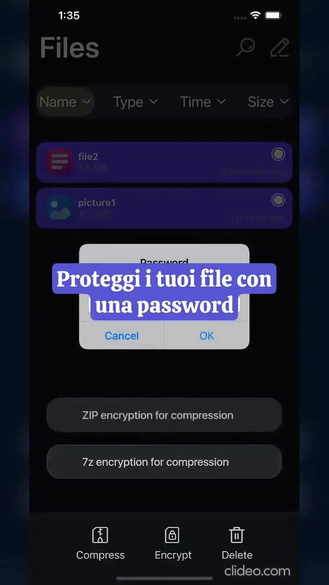 Proteggi i tuoi file con una password