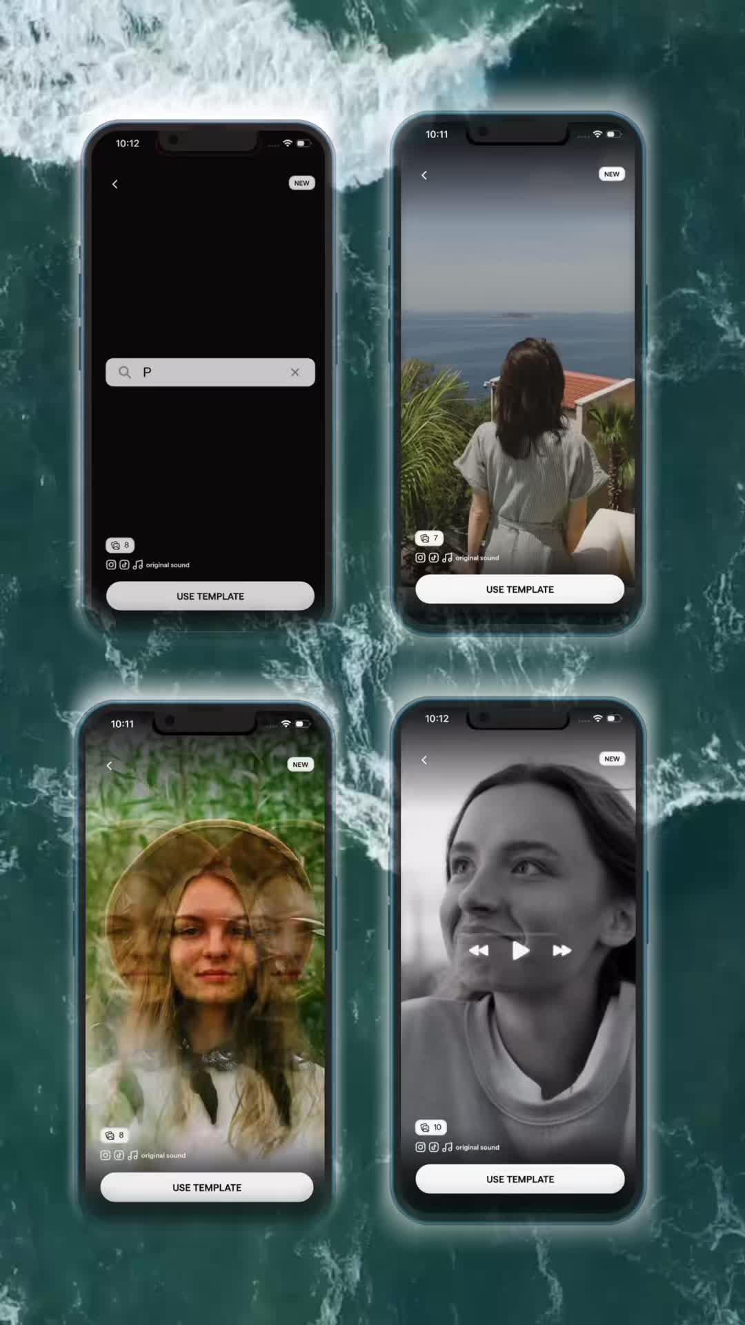 Which one of our templates will you be using this week? 🌊🏋️‍♀️🏈🎶🥑#mojovideo #videoediting #videoeditingtips #ugccontentcreator #contentcreatortips #templateapp #easyediting