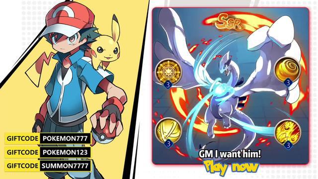 Level up your Pokémon! It's time to battle! New Gift Code TO Get 10X SUMMON:summon7777