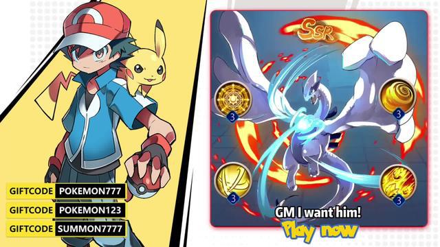 Level up your Pokémon! It's time to battle! New Gift Code TO Get 10X SUMMON:summon7777