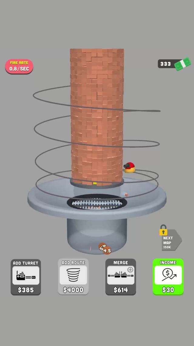 Purchase turrets and become more destructive!