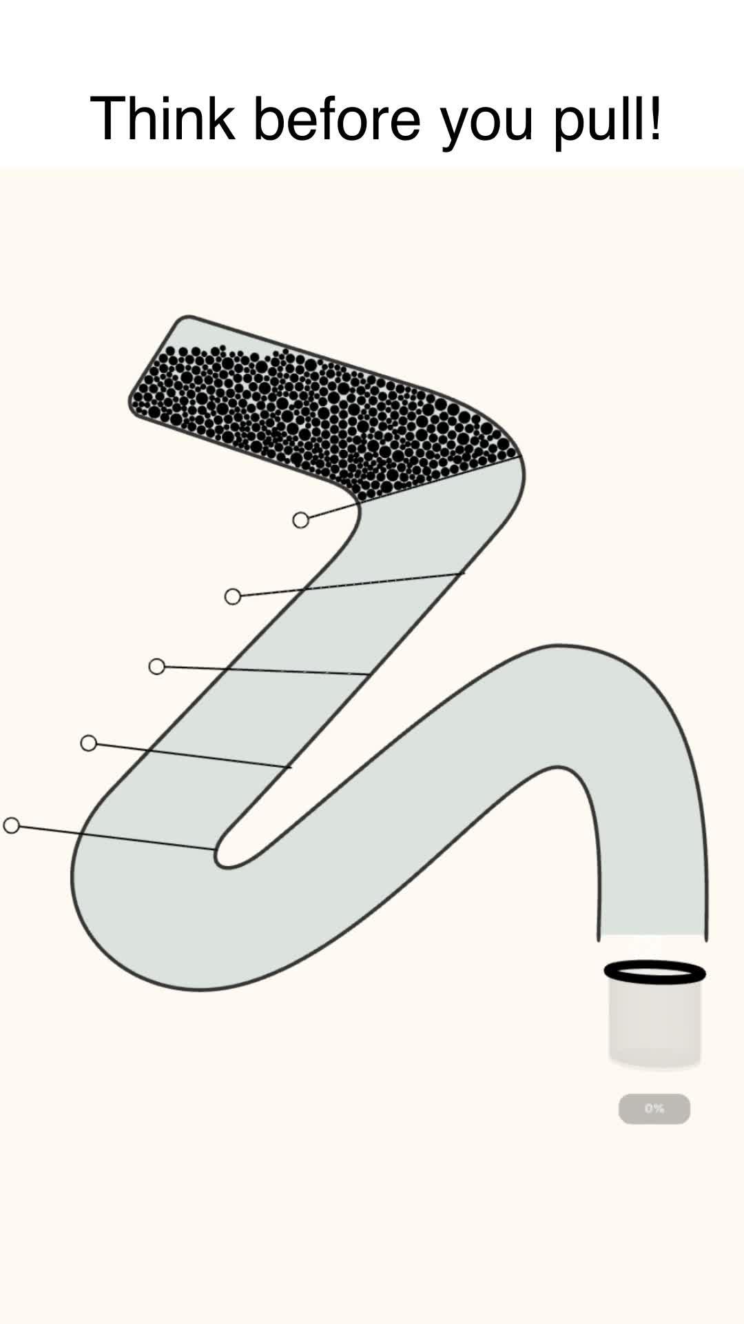 Release the pin to drop balls.