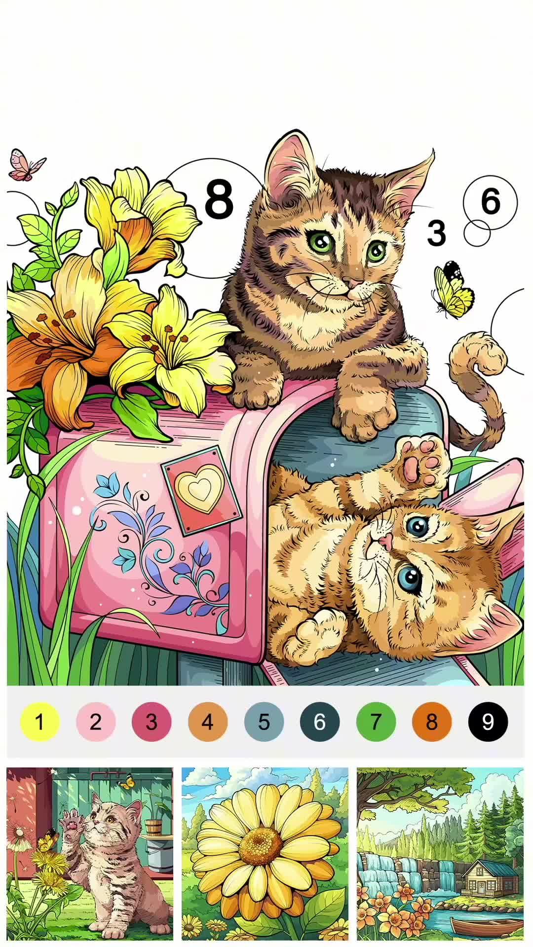 Free coloring game, calm and relax your brain