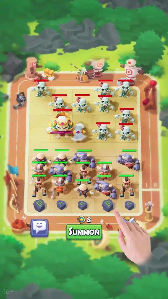 Merge heroes to unlock new abilities & attacks or increase their stats for one-shot kills!