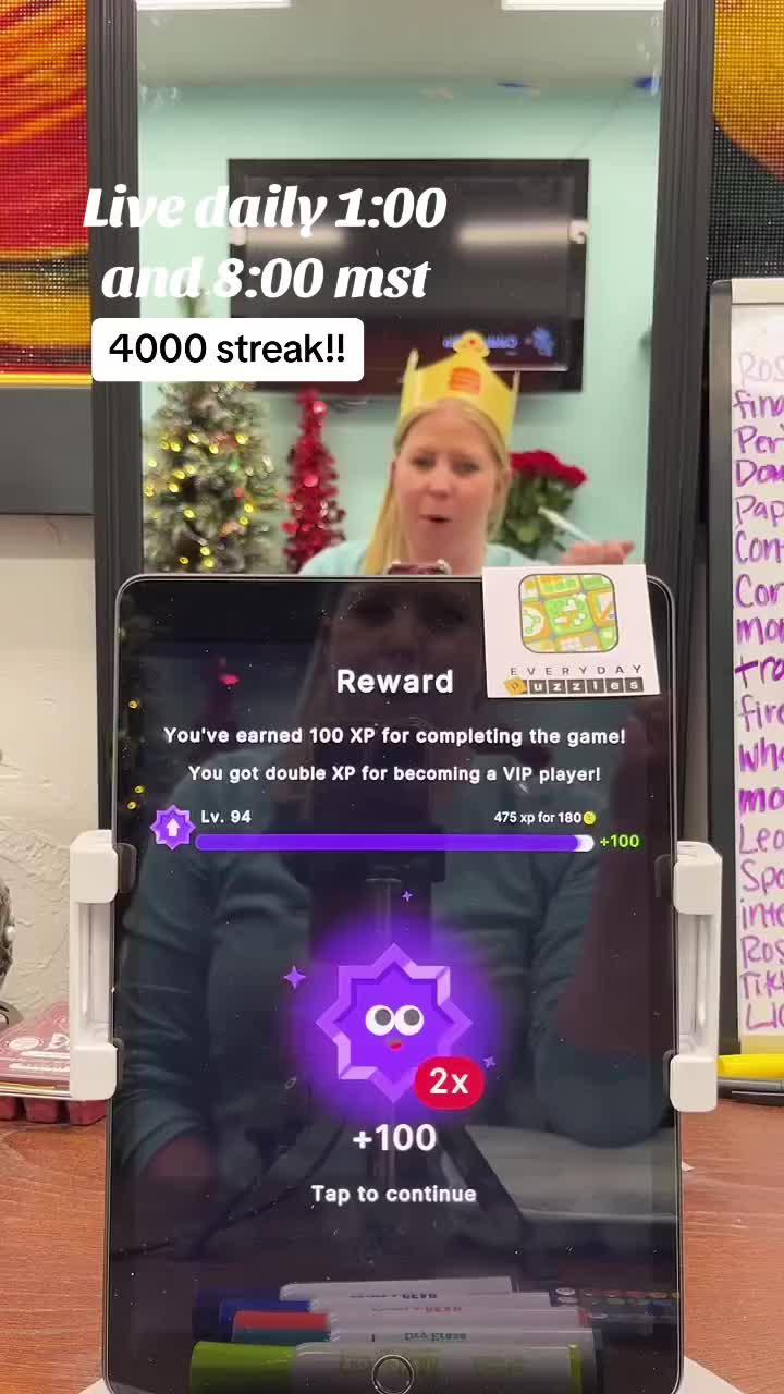 4000 streak!! Live daily at 1:00 and 8:00 mst#wintergamerland #everydaypuzzles #everydaypuzzlespassword #wordletok