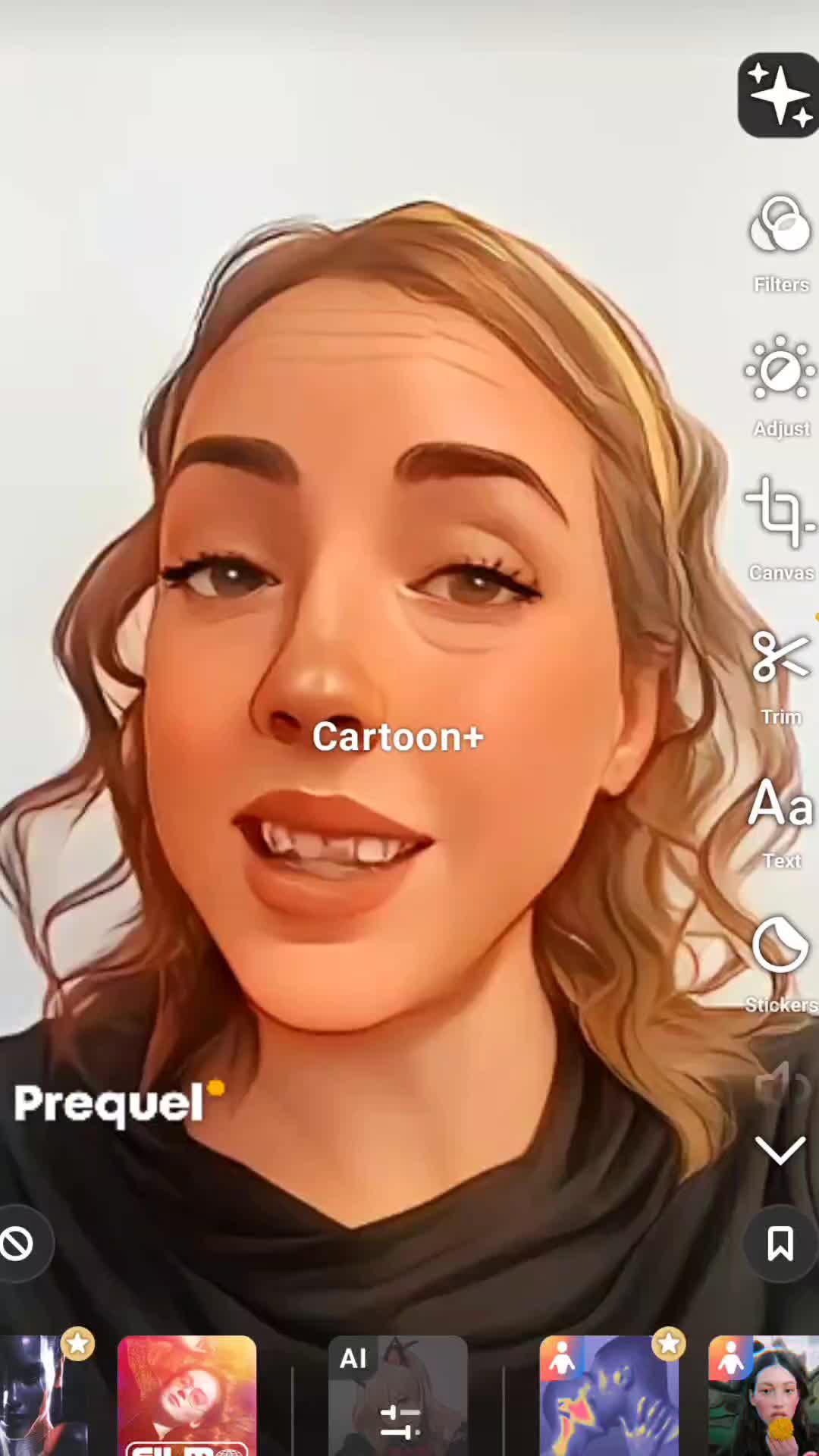 The secret is Prequel app