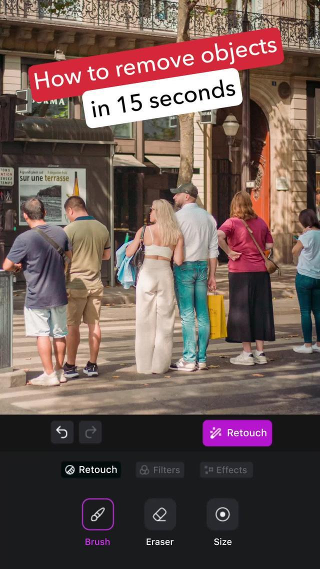 Photo retouching app! Delete any object with 1 click!