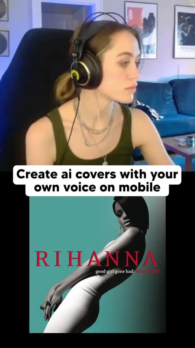 This app creates own voice AI Cover Song Try it Now!