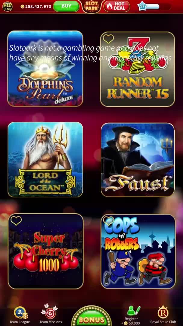 Welcome to Slotpark. Huge wins, Free Games & a great deal of slot fun are waiting for you.