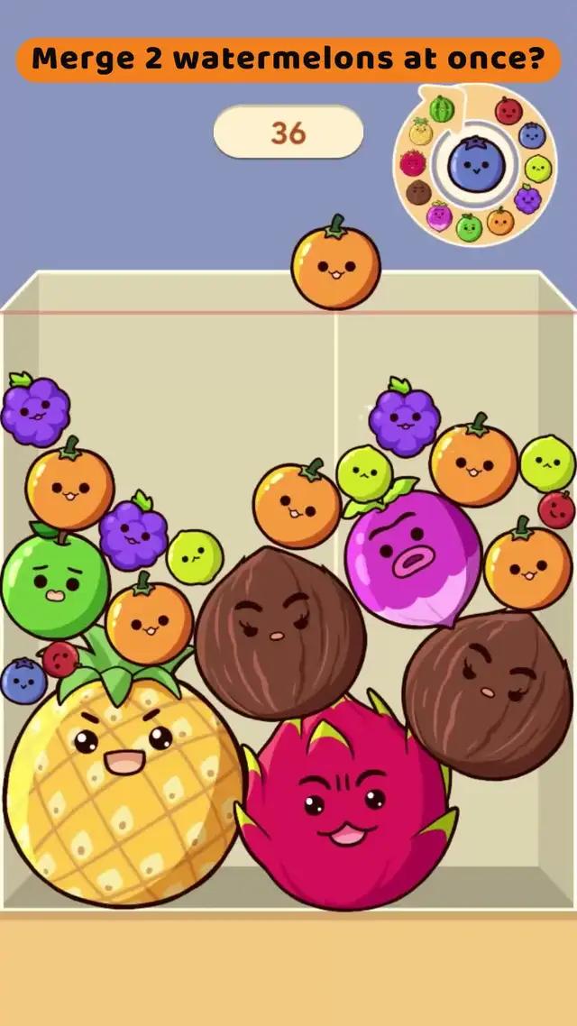 Supper funny and challenge!! Can you merge till watermelon?