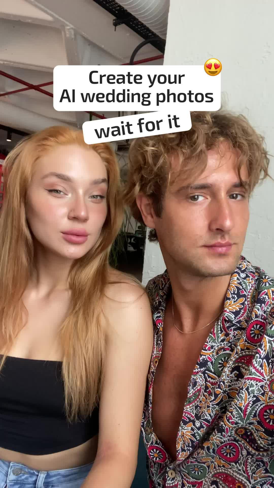 The most fantastic AI filter ever has arrived! Meet AI retro wedding. Try it now!