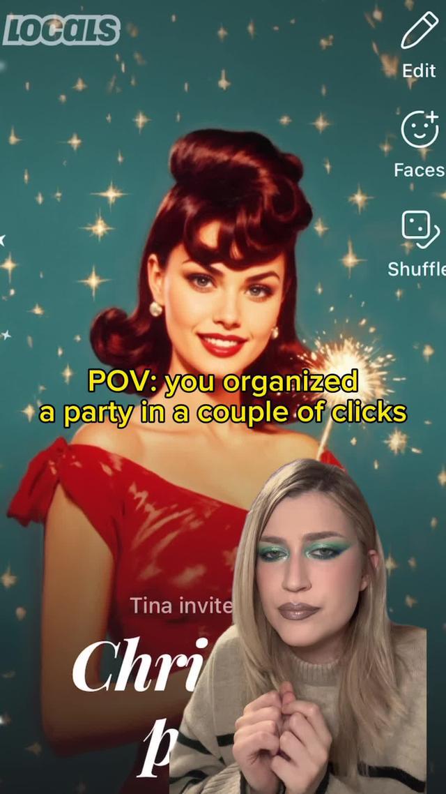 Create exciting personalised party invitations. Turn your selfie into invitation with AI in 1 click.