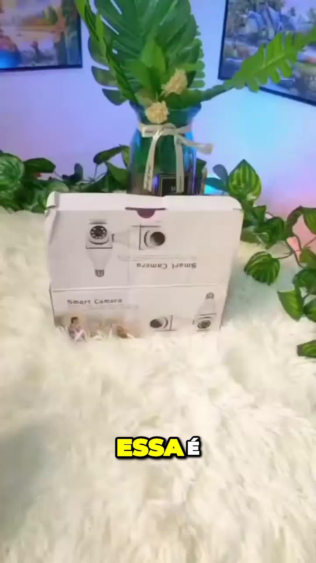 Camera Ip Segurança Lampada Panoramica Wifi